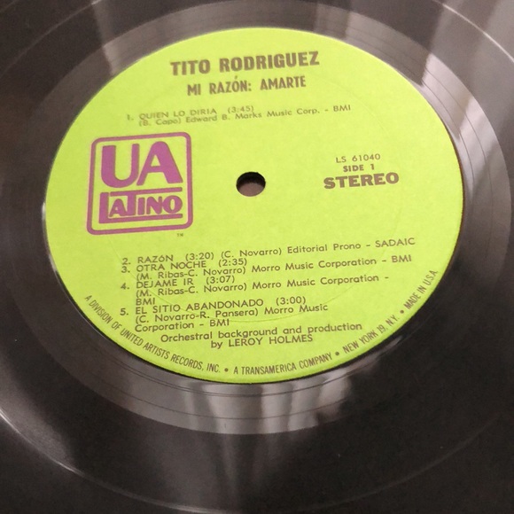 Tito Rodriguez Mi Razon: Amarte Vinyl Lp '69 - Picture 7 of 10